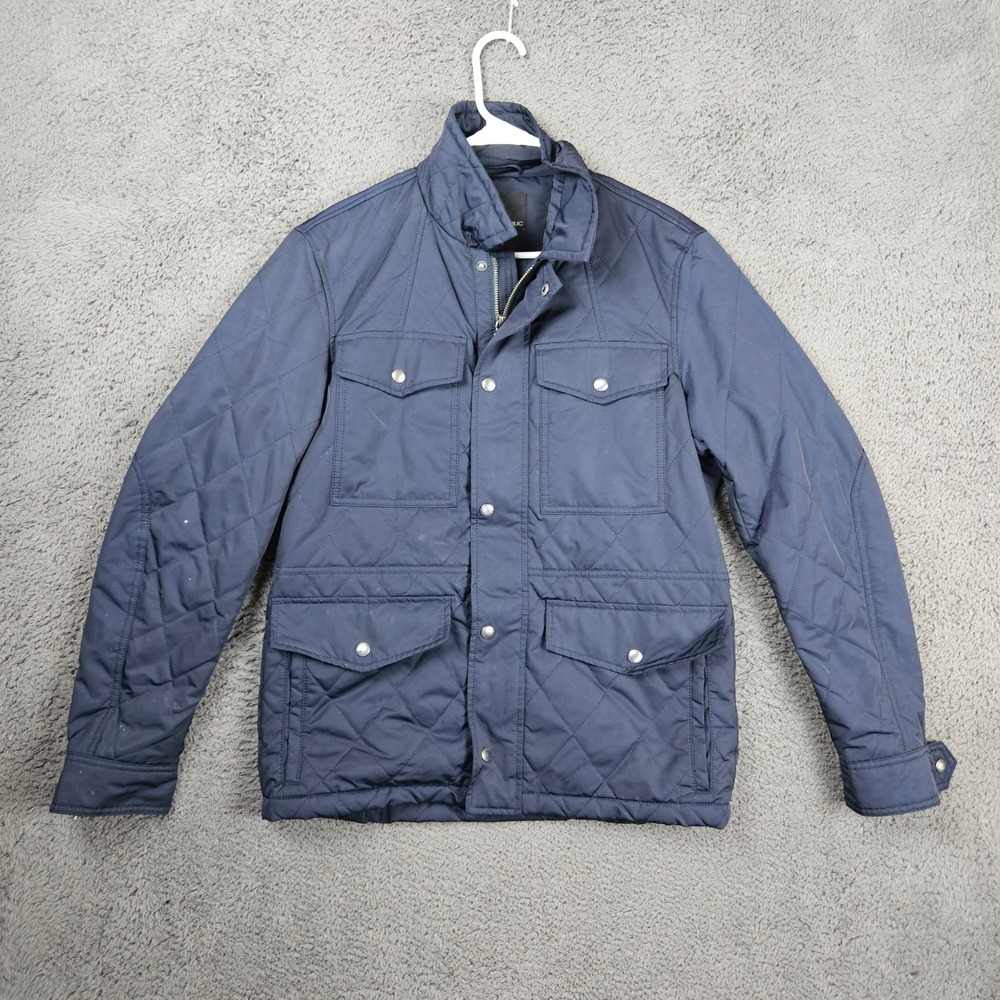 Banana Republic Mens Navy Blue Quilted Field Jacket Size M 673179-00 FA15